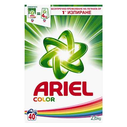 Прах за пране Ариел 2,6кг Цветно