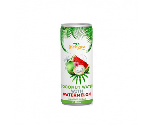 Кокосова вода Кока Лока 250мл кен Със сок диня Кокосова вода Кока Лока 250мл кен Със сок диня