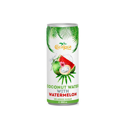 Кокосова вода Кока Лока 250мл кен Със сок диня