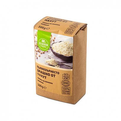Брашно 100% Пълнозърнесто от нахут Екосем 500г