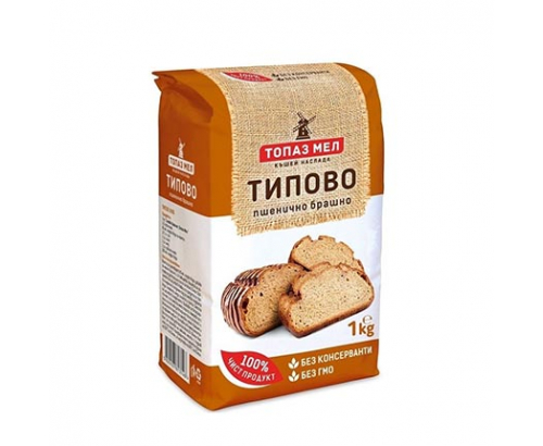 Брашно Топаз 1кг Тип 1150 Типово Брашно Топаз 1кг Тип 1150 Типово