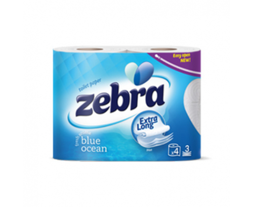 Тоалетна хартия Зебра Блу 4бр Тоалетна хартия Зебра Блу 4бр