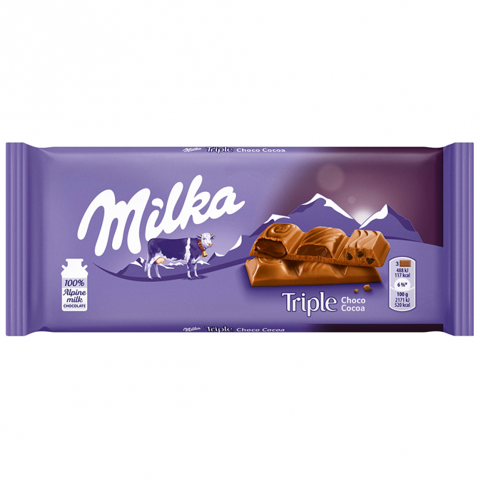 Шоколад Милка 90г Трипъл шоколад