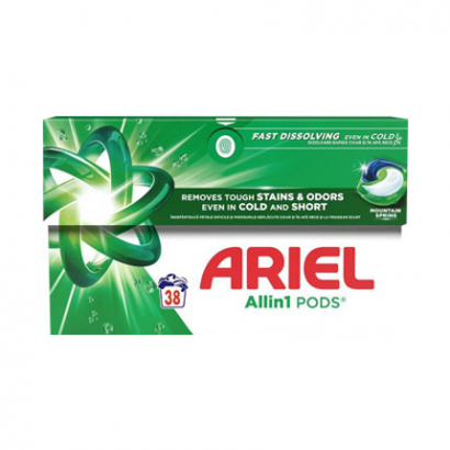 Гел капсули Ариел 3в1 38бр Планинска пролет