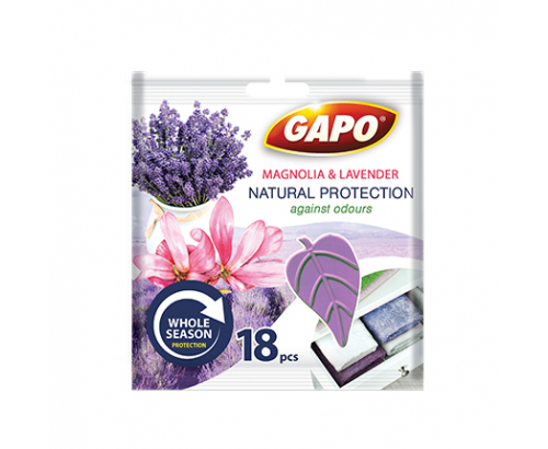 Таблетки против молци Гапо 18бр Лавандула и Магнолия Таблетки против молци Гапо 18бр Лавандула и Магнолия