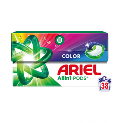 Гел капсули Ариел 3в1 38бр Цветно