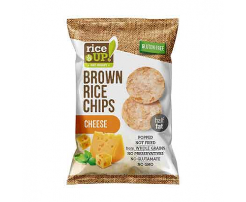 Чипс от кафяв пълнозърнест ориз Райс Ъп 60г Сирене Чипс от кафяв пълнозърнест ориз Райс Ъп 60г Сирене