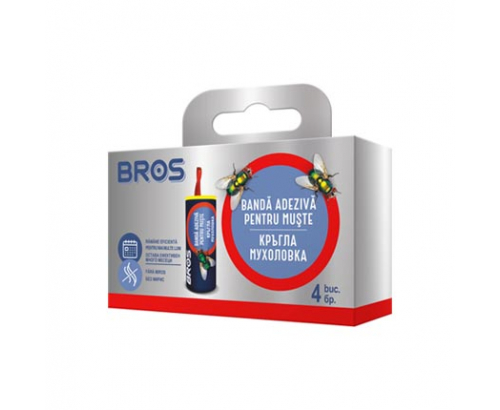 Ролка с лепило против летящи насекоми Брос 4бр Ролка с лепило против летящи насекоми Брос 4бр