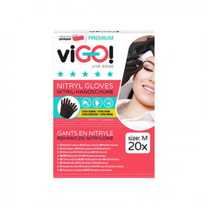 Ръкавици Виго 20бр нитрилни черни размер М