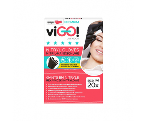 Ръкавици Виго 20бр нитрилни черни размер М Ръкавици Виго 20бр нитрилни черни размер М