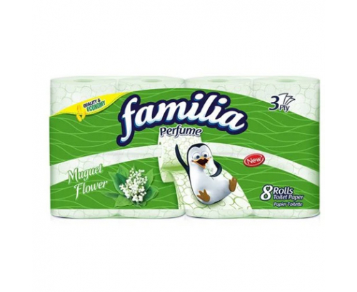 Тоалетна хартия Фамилия 8бр Мугет Флауър Тоалетна хартия Фамилия 8бр Мугет Флауър