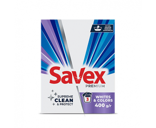 Прах за пране Савекс 400г Ръчно универсално пране Прах за пране Савекс 400г Ръчно универсално пране