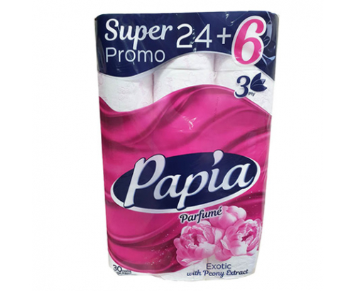 Тоалетна хартия Папиа 24+6бр Екзотик Тоалетна хартия Папиа 24+6бр Екзотик