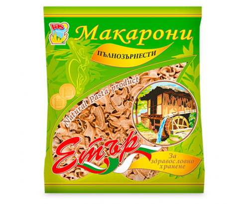Макарони Етър 250г Пълнозърнести Макарони Етър 250г Пълнозърнести