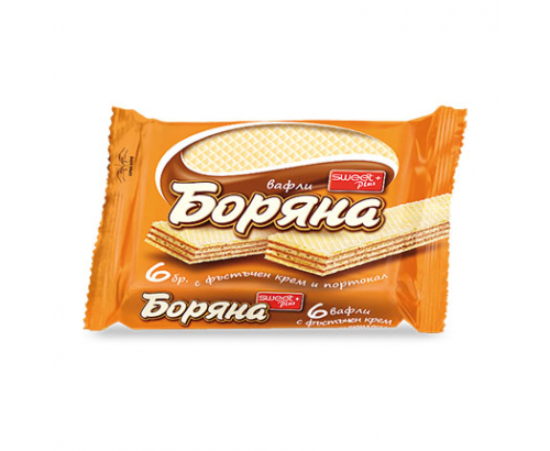 Вафли Боряна 140г С фъстъчен крем Вафли Боряна 140г С фъстъчен крем