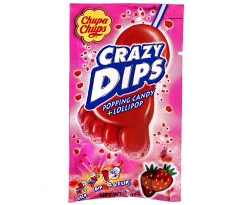 Близалка Чупа Чупс 16г Пукащи бонбони Ягода Близалка Чупа Чупс 16г Пукащи бонбони Ягода