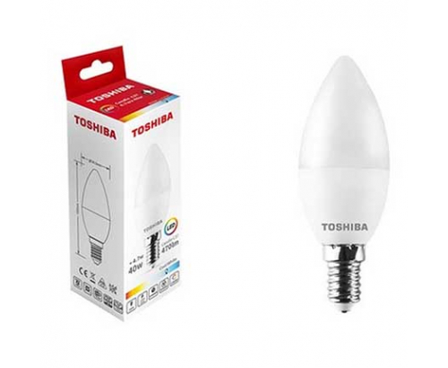 Лед крушка Тошиба свещ 4.7=40W Е14 4000К 470LM Лед крушка Тошиба свещ 4.7=40W Е14 4000К 470LM