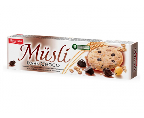 Бисквити Мюсли 94г Черен Шоколад Бисквити Мюсли 94г Черен Шоколад