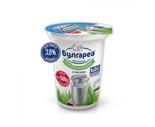 Кисело мляко Булгареа 3,6% 500г БДС
