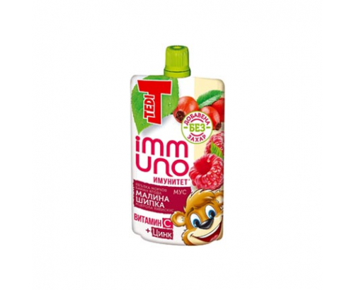 Плодов мус Теди Имуно 100г Малина и шипка Плодов мус Теди Имуно 100г Малина и шипка