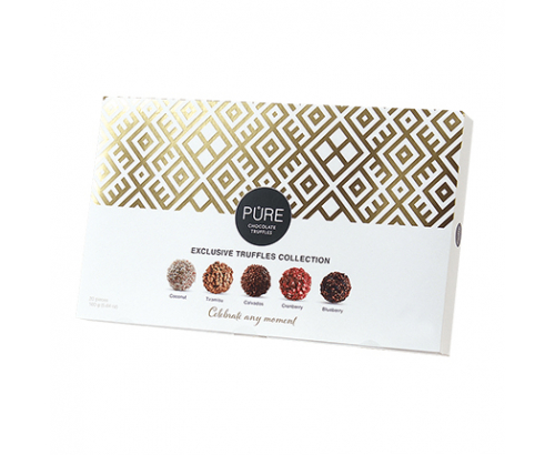 Шоколадови бонбони трюфели Пюр 160г Голд Колекция Шоколадови бонбони трюфели Пюр 160г Голд Колекция