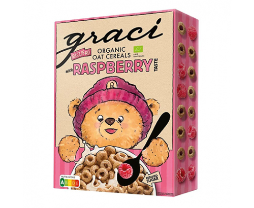 Зърнена закуска Граци Органик 300г С вкус на малина Зърнена закуска Граци Органик 300г С вкус на малина