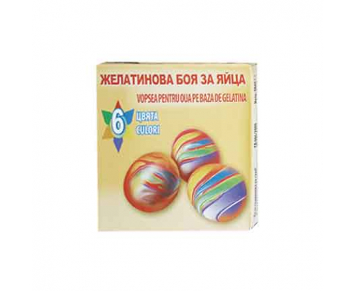 Боя за яйца Дидра 6 цвята Желатинова Боя за яйца Дидра 6 цвята Желатинова