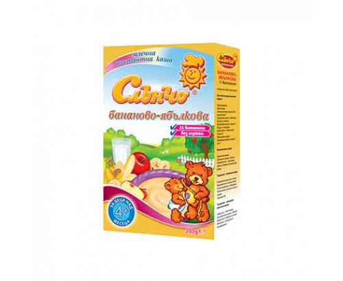 Каша Слънчо 200г Безглутенова банан и ябълка Каша Слънчо 200г Безглутенова банан и ябълка