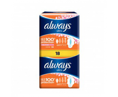 Дамски превръзки Олуейз Ултра Дуо 2х9бр Фреш Дамски превръзки Олуейз Ултра Дуо 2х9бр Фреш