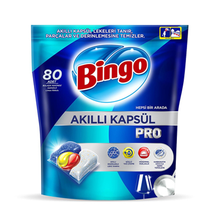 Капсули за съдомиялна Бинго 80бр Про