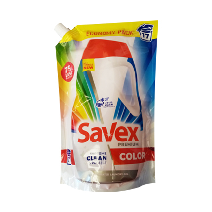 Гел за пране Савекс 765мл Колор пауч Гел за пране Савекс 765мл Колор пауч