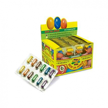 Боя за яйца Илиана 6+6 цвята капсули Боя за яйца Илиана 6+6 цвята капсули