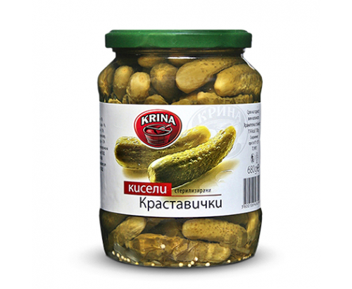 Кисели краставички Крина 680г Кисели краставички Крина 680г