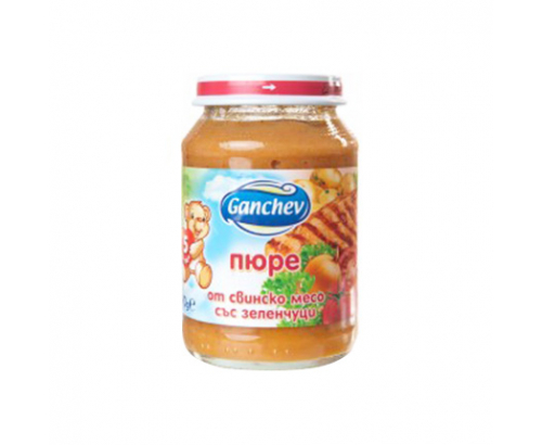 Пюре Ганчев 190г Свинско месо и зеленчуци Пюре Ганчев 190г Свинско месо и зеленчуци