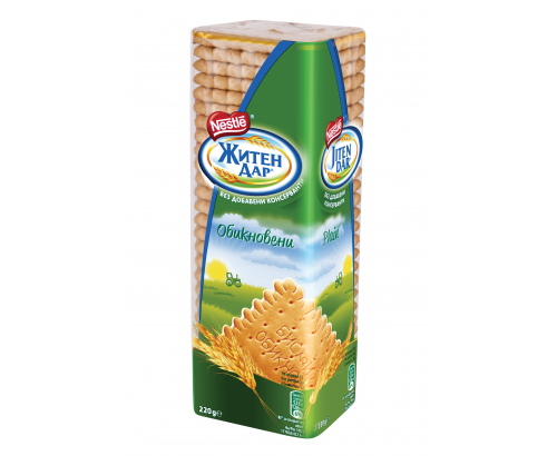 Обикновени бисквити Житен Дар 220г Обикновени бисквити Житен Дар 220г