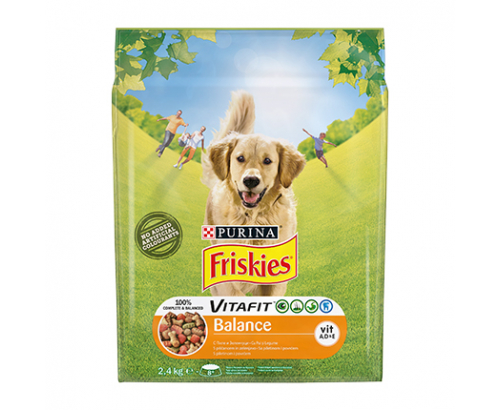 Храна за кучета Фрискас Баланс 2,4кг Суха Пиле и зеленчуци Храна за кучета Фрискас Баланс 2,4кг Суха Пиле и зеленчуци