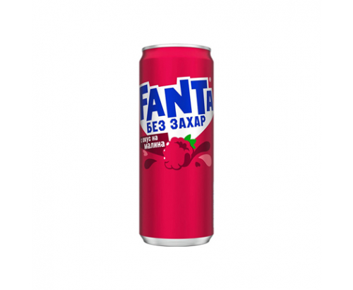 Газирана напитка Фанта 330мл кен Малина без захар Газирана напитка Фанта 330мл кен Малина без захар