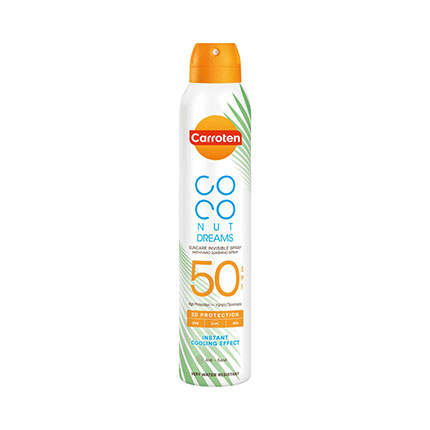Слънцезащитен спрей Каротен Боди мист Кокос 200мл SPF50