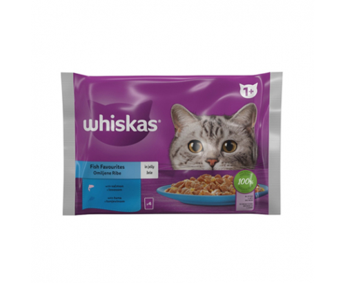 Храна за котки Уискас 4х85г Пауч Рибни Ястия Храна за котки Уискас 4х85г Пауч Рибни Ястия