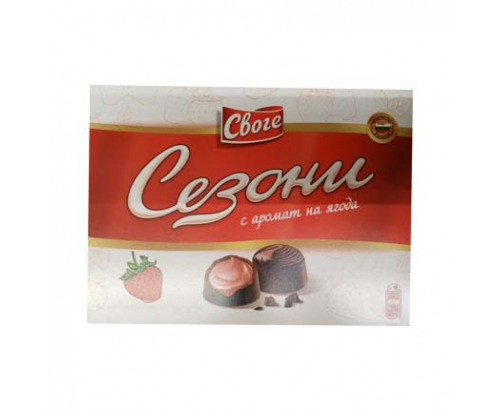 Шоколадови бонбони Сезони 160г Ягода Шоколадови бонбони Сезони 160г Ягода