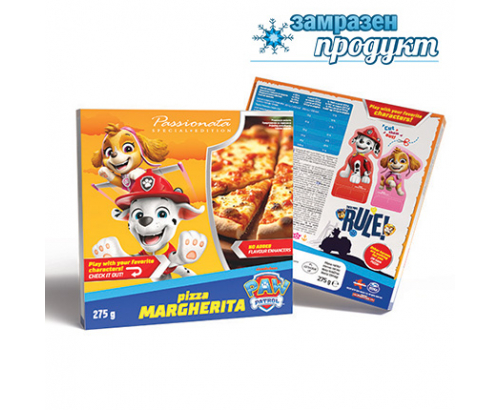 Пица Пасионата Пес Патрул 275г Маргарита Пица Пасионата Пес Патрул 275г Маргарита