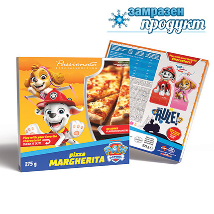 Пица Пасионата Пес Патрул 275г Маргарита