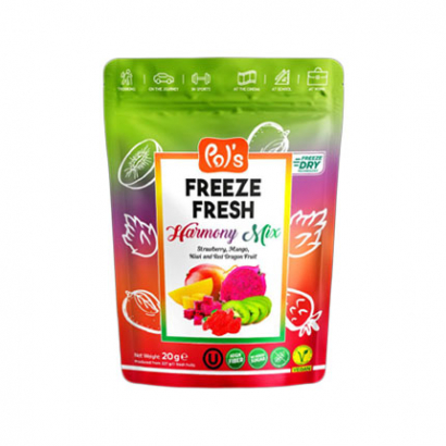 Лиофилизирани плодове 20г Ягода, манго, киви и червен плод
