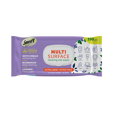 Влажни кърпи Суифт за различни повърхности 100бр Лавандула