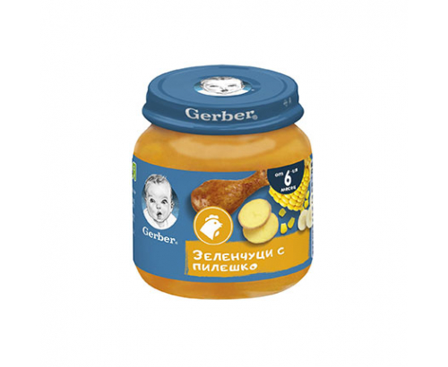 Пюре Гербер 125г Зеленчуци с пилешко Пюре Гербер 125г Зеленчуци с пилешко