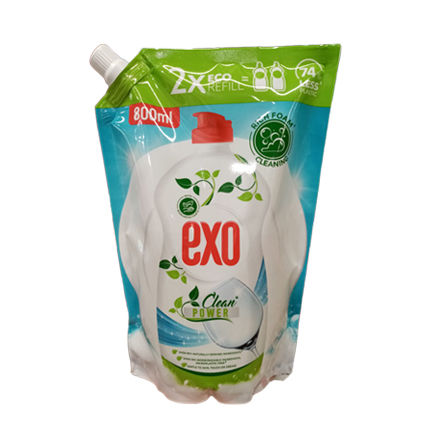 Препарат за съдове Ехо 800мл Пълнител Клийн Пауър
