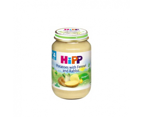 Био пюре Хип 190г Картоф, копър и заешко месо Био пюре Хип 190г Картоф, копър и заешко месо