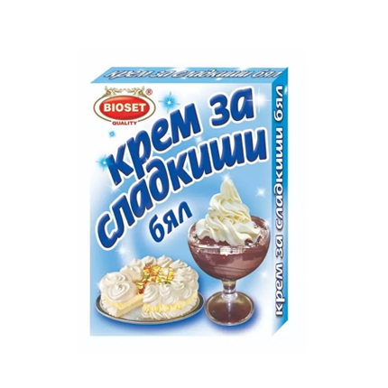 Крем за сладкиши Биосет 50г Бял