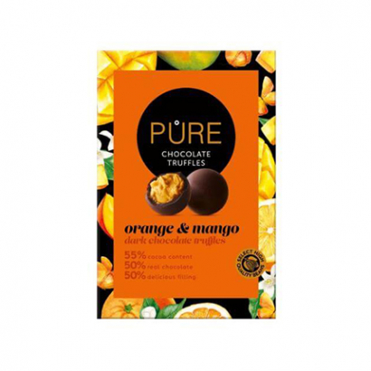 Шоколадови бонбони трюфели Пюр 148г Портокал и манго