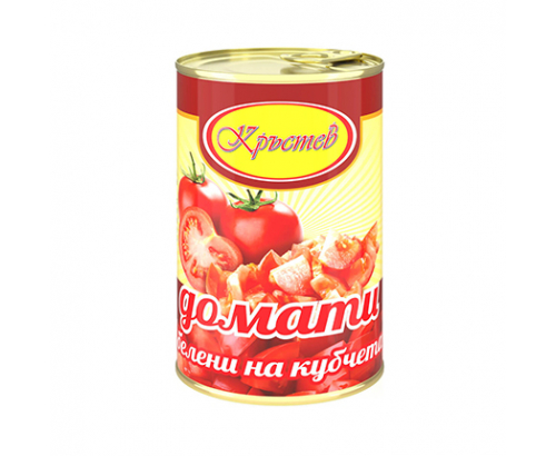 Домати белени на кубчета Кръстев 400г Домати белени на кубчета Кръстев 400г